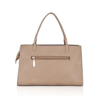 Shopnav Women's Faux Leather Textured Adjustable Long Belt Handbag (Khaki) - Khaki