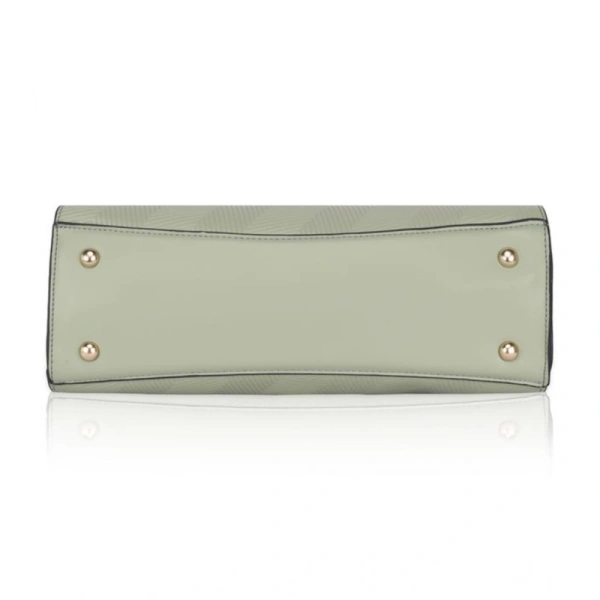 Shopnav Women's Faux Leather Textured Adjustable Long Belt Handbag (Green) - Green