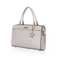 Shopnav Women's Faux Leather Textured Adjustable Long Belt Handbag (White) - White