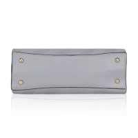 Shopnav Women's Faux Leather Textured Adjustable Long Belt Handbag (Grey) - Grey