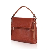 Shopnav Women's Faux Leather Textured Sling Bag (Brown ) - Brown