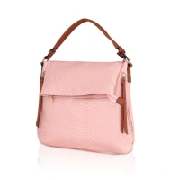 Shopnav Women's Faux Leather Textured Sling Bag (Pink) - Pink