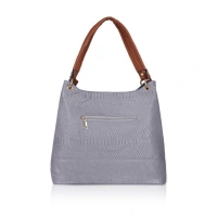 Shopnav Women's Faux Leather Textured Tote Bag (Blue) - Blue