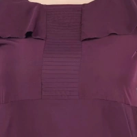 Generic Women's Fit And Flare Purple Dress (Color:PurpleMaterial:Polyester) - Purple, 3/4th Sleeve, 6XL