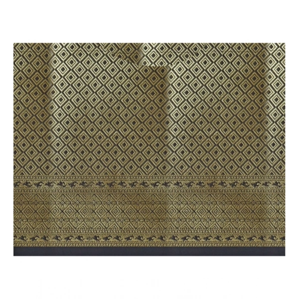 Women's Jacquard Woven Saree With Unstitched Blouse 5.5Mtr (Red) - Red