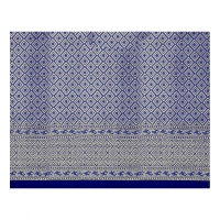 Women's Jacquard Woven Saree With Unstitched Blouse 5.5Mtr (Green-Blue) - Green-Blue