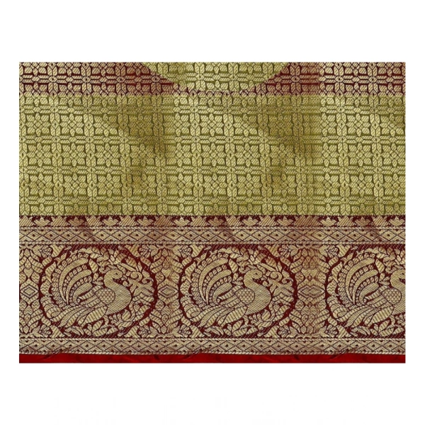Women's Jacquard Woven Saree With Unstitched Blouse 5.5Mtr (Multicolor) - Multicolor