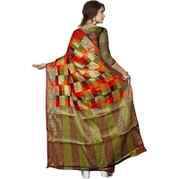 Women's Jacquard Woven Saree With Unstitched Blouse 5.5Mtr (Multicolor) - Multicolor