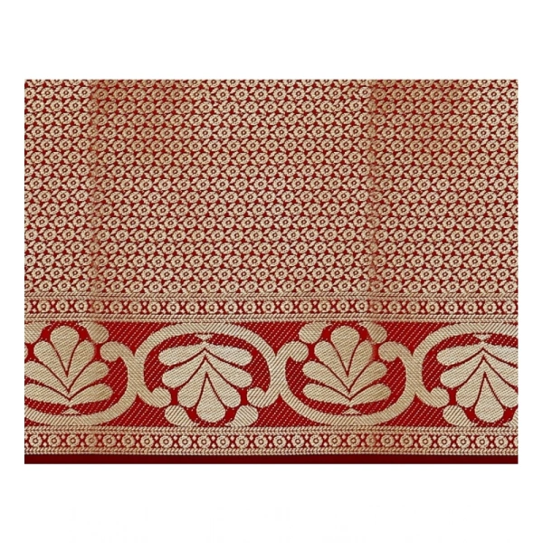 Women's Jacquard Woven Saree With Unstitched Blouse 5.5Mtr (Black) - Black