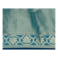 Women's Jacquard Woven Saree With Unstitched Blouse 5.5Mtr (Dark Blue) - Dark Blue