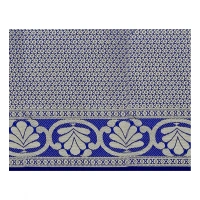 shopnav's Women's Jacquard Woven Saree With Unstitched Blouse 5.5Mtr (Blue) - Blue