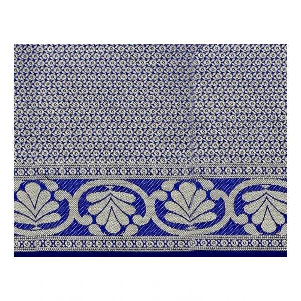 shopnav's Women's Jacquard Woven Saree With Unstitched Blouse 5.5Mtr (Blue) - Blue