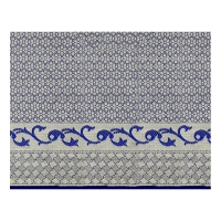 Women's Jacquard Woven Saree With Unstitched Blouse 5.5Mtr (Blue) - Blue