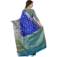 Women's Jacquard Woven Saree With Unstitched Blouse 5.5Mtr (Multicolor) - Multicolor