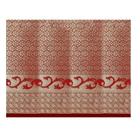 Women's Jacquard Woven Saree With Unstitched Blouse 5.5Mtr (Black) - Black