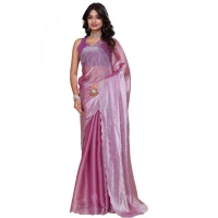 Shopnav Women's Jimmy choo Embellished Bollywood Saree With Unstitched Blouse 5.5Mtr (Magenta)