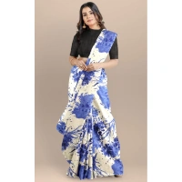 Women's Joya Silk Saree with Blouse (Blue, 5-6 Mtrs) - Blue