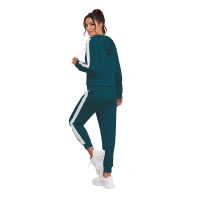 Women's Knitting strachable Solid Hooded Neck Full Sleeve Track Suit (Morpich) - M