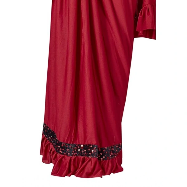 Women's Lycra Solid Saree With Unstitched Blouse (Red, 5.5 Mtr) - Red