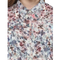 Women's Polyester Chiffon Printed Sleeveless Dress (Multicolor) - XL