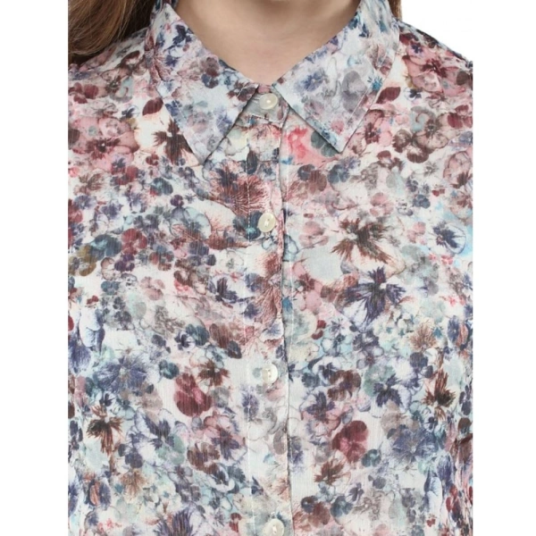 Women's Polyester Chiffon Printed Sleeveless Dress (Multicolor) - XL