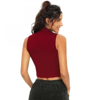 Women's Polyester, Knitting Western Wear Tops (Maroon) - L