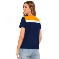 Shopnav Women's Polyester, Knitting Western Wear T-Shirt (Yellow) - L