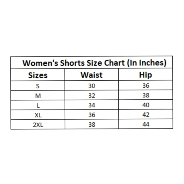Women's Polyester Spandex Printed Above Knee High Rise Slip On Shorts (Black) - M