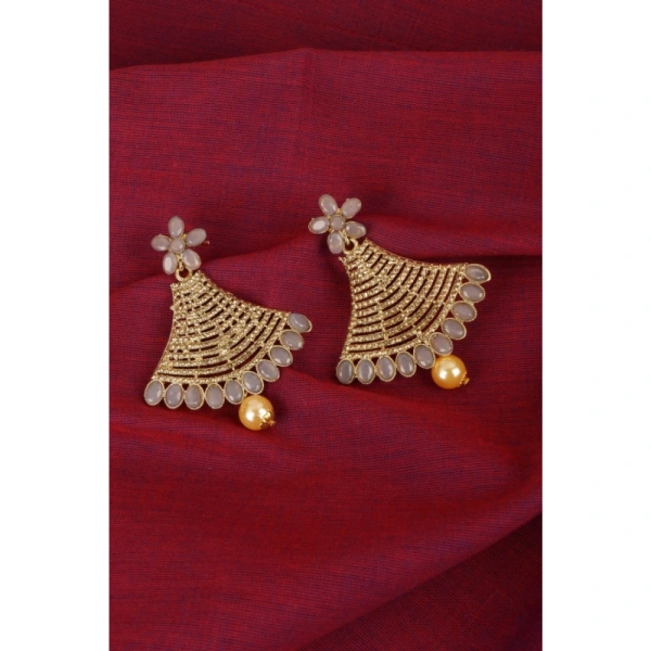Shopnav Women's Rose Gold Plated Alloy Earrings (Gold) - Gold