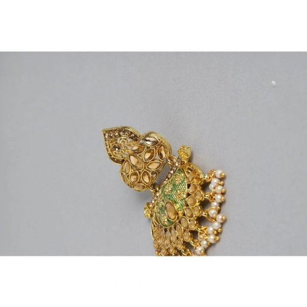 Shopnav Women's Rose Gold Plated Alloy Earrings (Gold) - Gold