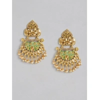 Shopnav Women's Rose Gold Plated Alloy Earrings (Gold) - Gold