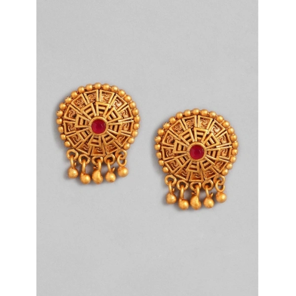 Shopnav Women's Rose Gold Plated Alloy Necklace & Earings Set (Multicolor) - Multicolor