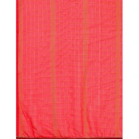 Women's Silk Blend Checkered Saree With Unstitched Blouse 5.5Mtr (Pink) - Pink