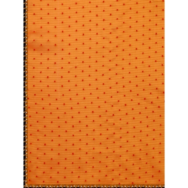 Women's Silk Blend Embellished Saree With Unstitched Blouse 5.5Mtr (Orange) - Orange