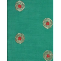 Women's Silk Blend Embroidered Saree With Unstitched Blouse 5.5Mtr (Green) - Green