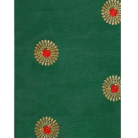 Women's Silk Blend Embroidered Saree With Unstitched Blouse 5.5Mtr (Light Green) - Light Green