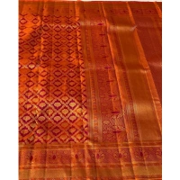 Generic Women's Silk Printed Saree With Unstitched Blouse 5.5Mtr (Red) - Red
