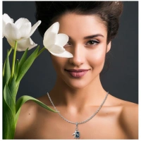 Shopnav Women's Stainless Steel Airplane Design Pendent Delicate Chain (Silver Plated) - Silver Plated