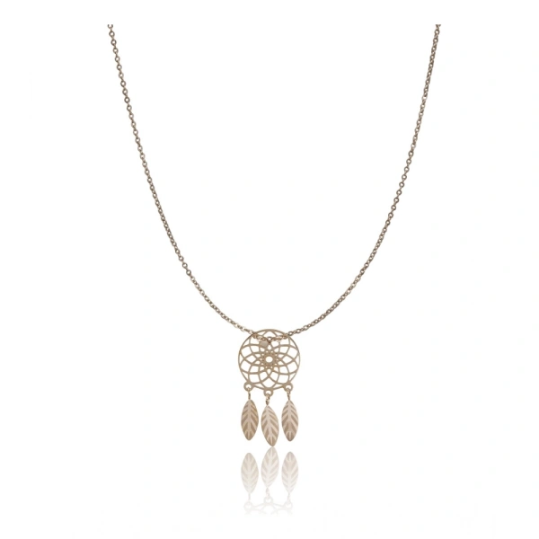 Shopnav Women's Stainless Steel Dream Catcher Pendent Delicate Chain (Gold Plated) - Gold Plated