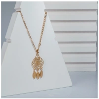 Shopnav Women's Stainless Steel Dream Catcher Pendent Delicate Chain (Gold Plated) - Gold Plated
