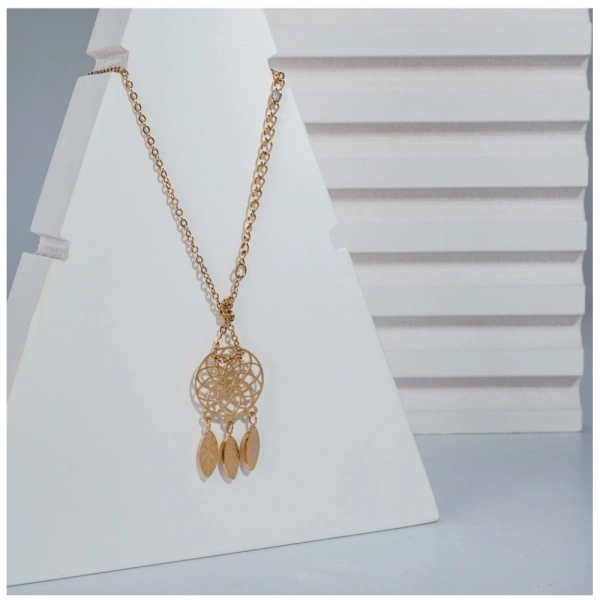 Shopnav Women's Stainless Steel Dream Catcher Pendent Delicate Chain (Gold Plated) - Gold Plated