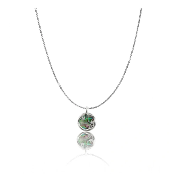 Shopnav Women's Stainless Steel Galaxy Pendent Delicate Chain (Silver Plated) - Silver Plated