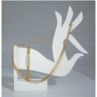 Shopnav Women's Stainless Steel Gold Polish Polish Hand Bracelet And Necklace (Gold Plated) - Gold Plated