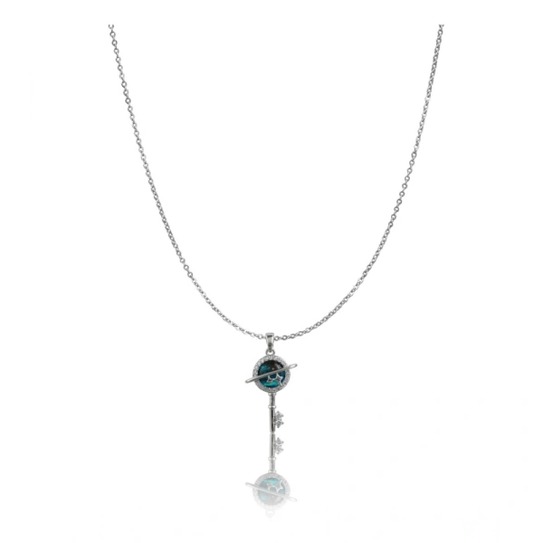 Shopnav Women's Stainless Steel Key Design Delicate Chain (Silver Plated) - Silver Plated