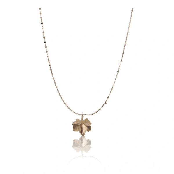 Shopnav Women's Stainless Steel Leaf Pendent Delicate Chain (Gold Plated) - Gold Plated