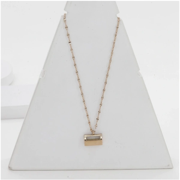 Shopnav Women's Stainless Steel Mini Suitcase Pendent Delicate Chain (Gold Plated) - Gold Plated