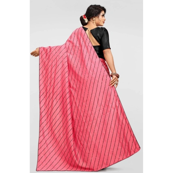 Women's Vichitra Saree with Blouse (Gajari, 5-6 Mtrs) - Gajari