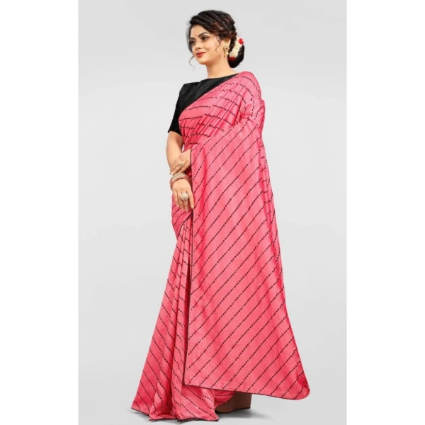 Women's Vichitra Saree with Blouse (Gajari, 5-6 Mtrs) - Gajari