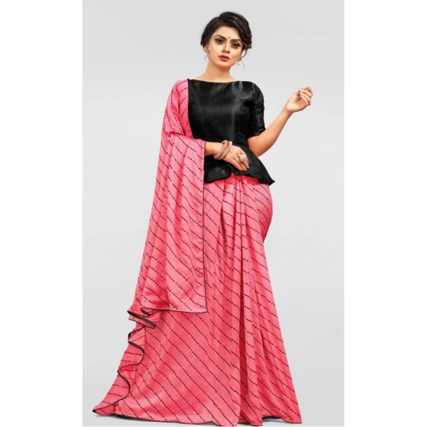 Women's Vichitra Saree with Blouse (Gajari, 5-6 Mtrs) - Gajari