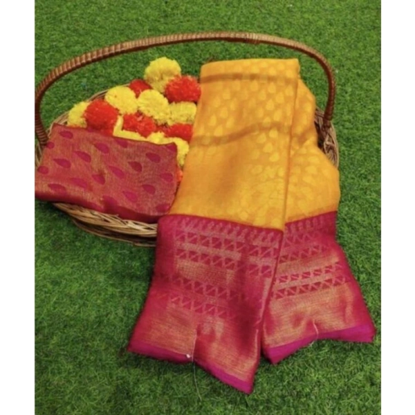 Women's Viscose Rayon Printed Saree With Unstitched Blouse (Green) - Green